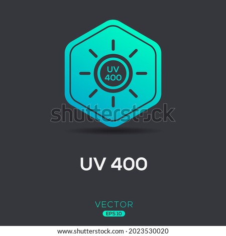 Creative (UV 400) Icon ,Vector sign.