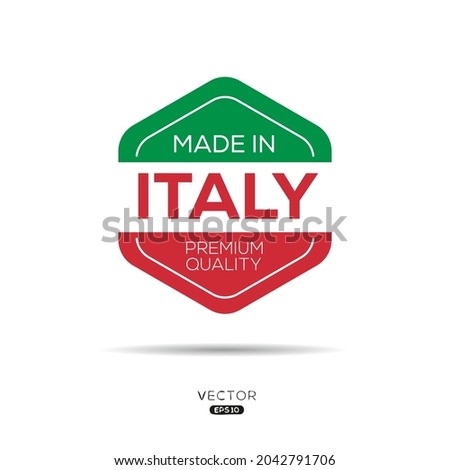 Made in Italy, Italy logo design, vector illustration.