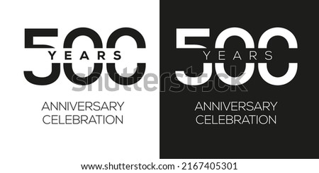 500 years anniversary celebration Design, Vector illustration.