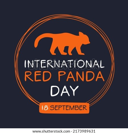 International Red Panda Day, held on 18 September. ストックフォト © 