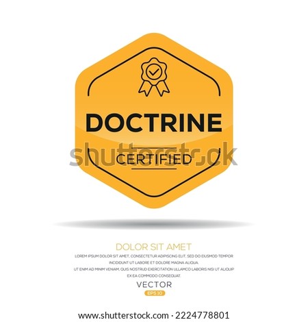 Creative (Doctrine) Certified badge, vector illustration.