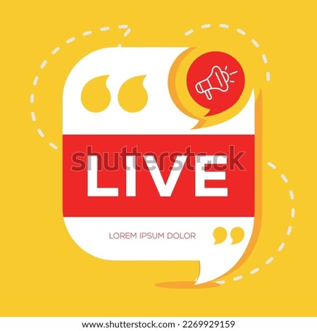 Creative (Live) text written in speech bubble, Vector illustration.