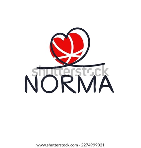 Creative (Norma) name, Vector illustration.