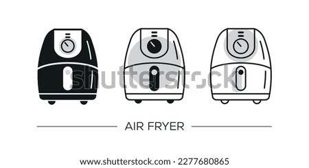 Air Fryer Icon, Vector sign.	