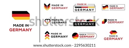 Made in Germany, Germany logo design, vector illustration.