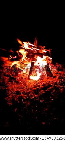 Lagerfeuer Feuer Camping Chillen Stockfoto © 