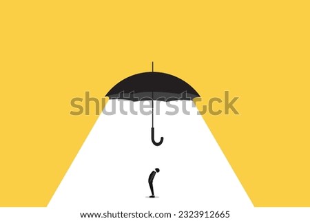 Business protection concept. businessman with umbrella. Symbol of insurance, care, and finance support