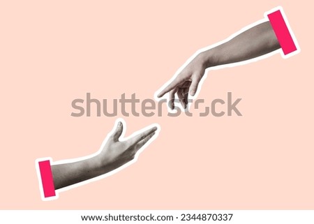 Similar – Image, Stock Photo Painted fingers touching each other