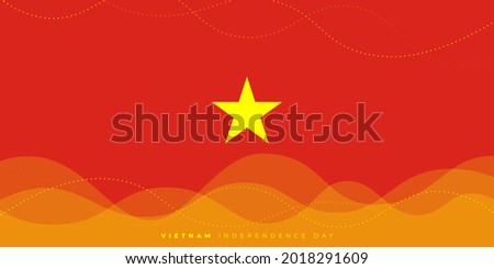 Red yellow background with yellow star design for Vietnam flag. Good template for Vietnam national day or independence day design.