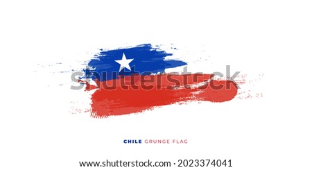 Chile grunge flag vector illustration. good template for chile independence day or chile national day design.