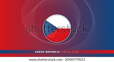 Czech republic circle flag. Czech Republic independence day background template. Also Good template for Czech Republic National day design. Сток-фото © 