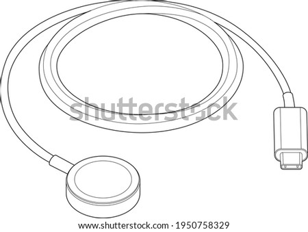 USB‑C Cable with Magnetic Mount a white background