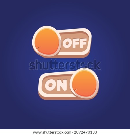 orange and rocky button design switchers keys for games