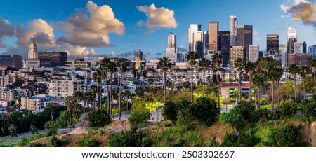 Los Angeles California Skyline sunset panorama