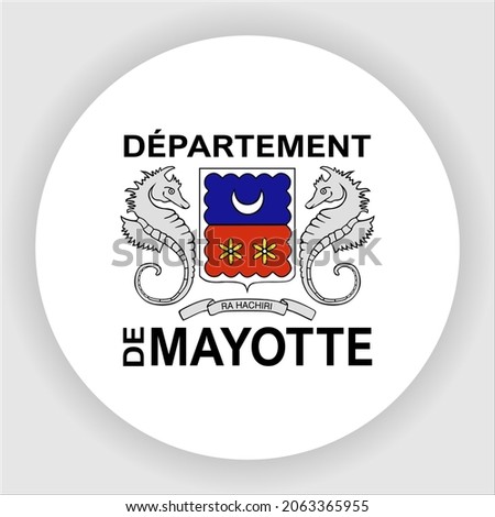 Mayotte Flat Rounded Country Flag Icon