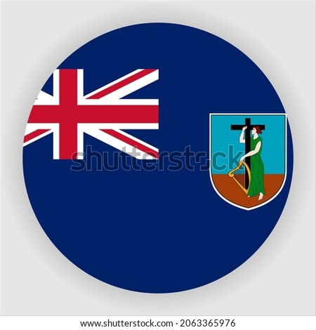 Montserrat Flat Rounded Country Flag Icon