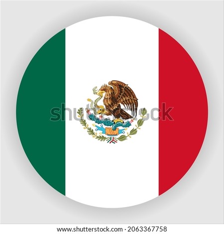 Mexico Flat Rounded Country Flag Icon