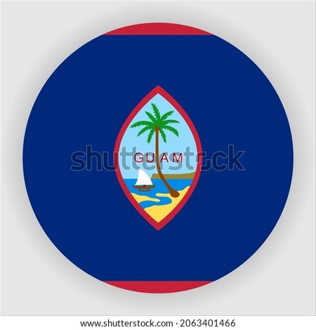 Guam Flat Rounded Country Flag Icon