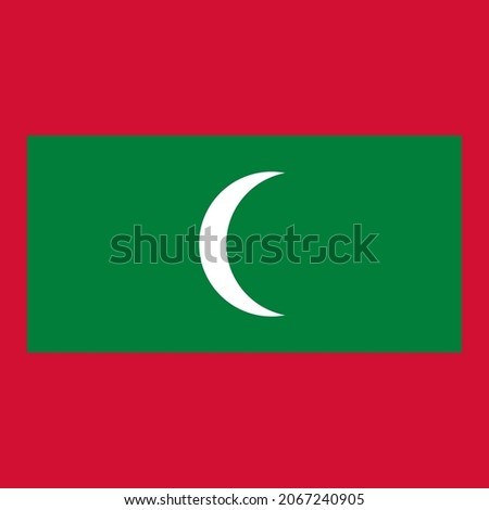 Maldives Square Country Flag Icon