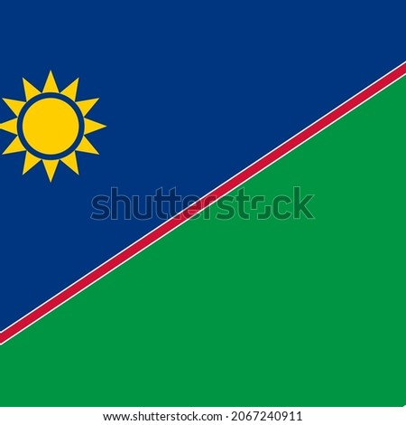 Namibia Square Country Flag Icon