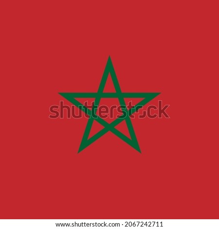 Morocco Square Country Flag Icon