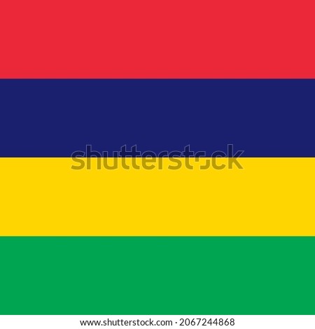 Mauritius Square Country Flag Icon