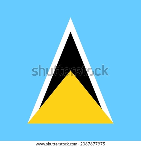 Saint Lucia Square Country Flag Icon