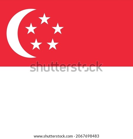 Singapore Square Country Flag Icon