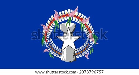 Northern Mariana Islands flag vector for designer.
