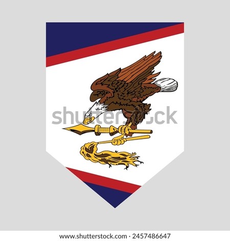 American Samoa Flag in Shield Shape