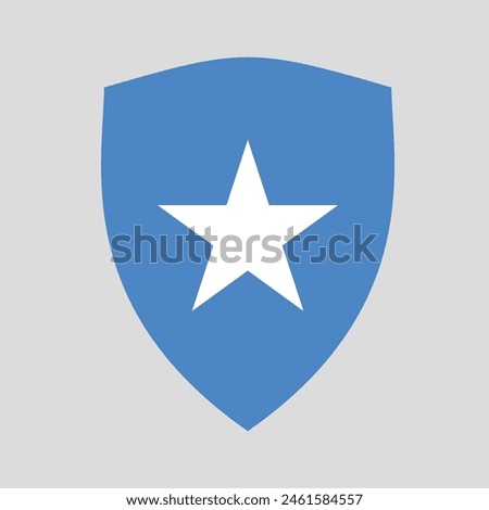 Somalia Flag in Shield Shape