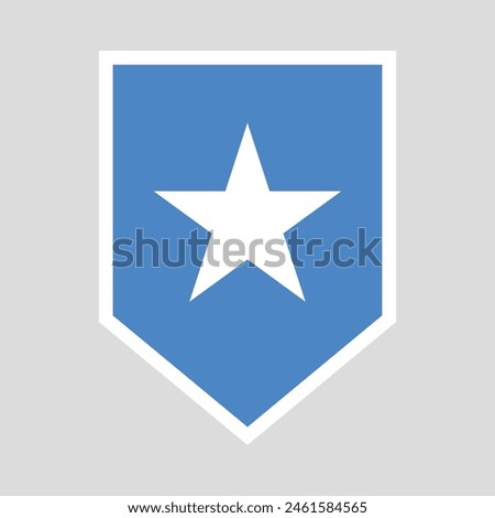 Somalia Flag in Shield Shape