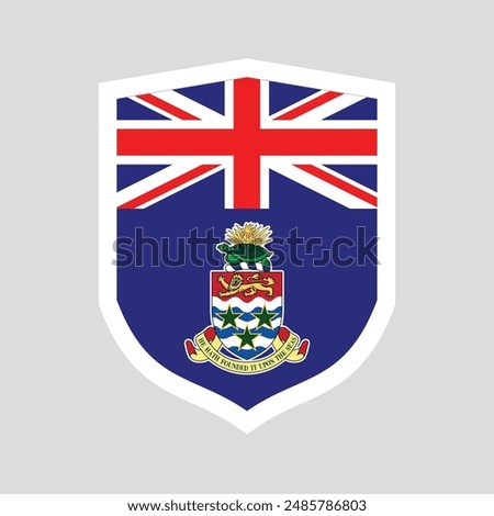 Cayman Islands Flag Shield Shape Frame