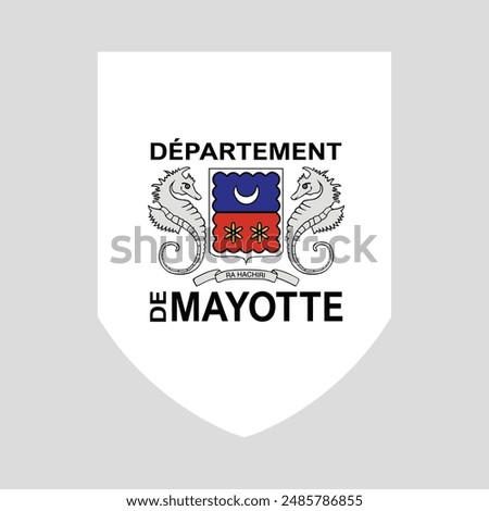 Mayotte Flag Shield Shape Frame