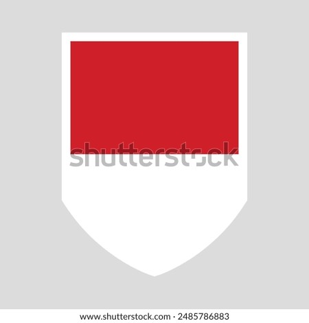 Monaco Flag Shield Shape Frame