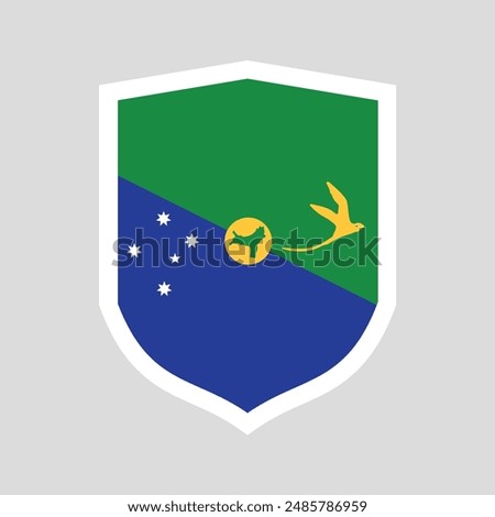 Christmas Island Flag Shield Shape Frame