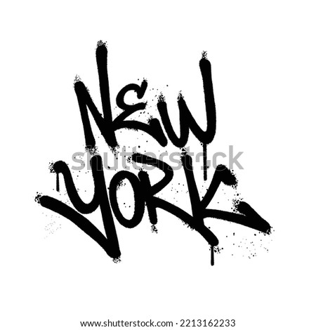 Graffiti spray paint Word New York Isolated Vector