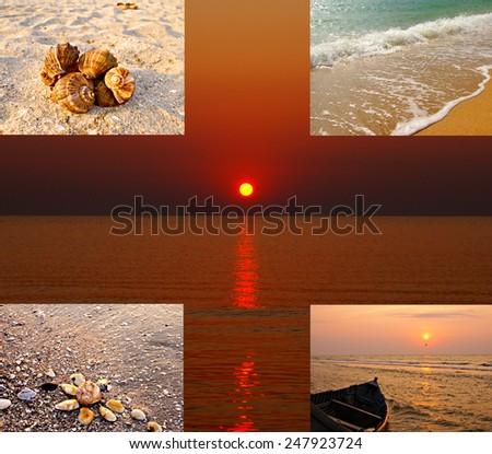 Vacation collage background