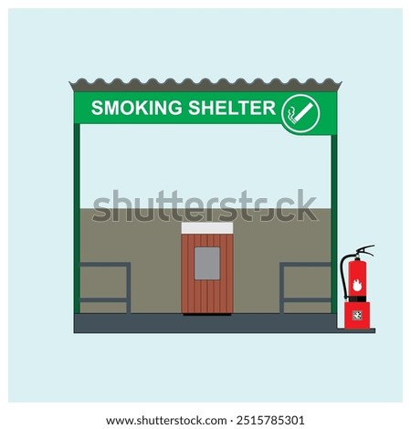 Similar – Image, Stock Photo Smoking shelter Design