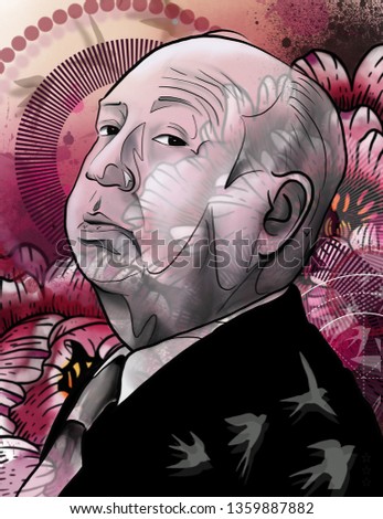 Similar – Image, Stock Photo Alfred Hitchcock