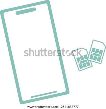 Illustration of Smartphone and Dual SIM image