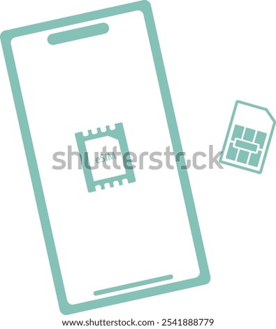 Illustration of Smartphone and Dual SIM image