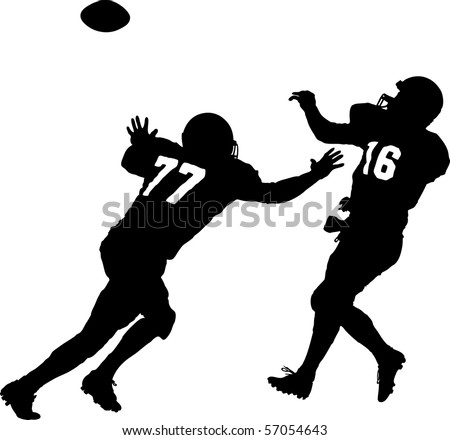 Vector Of American Football Players Attacking - 57054643 : Shutterstock