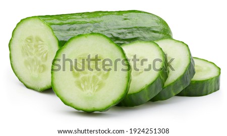 Cucumber isolated. Cucumber on white. Full depth of field. With clipping path. Fresh organic cucumber isolated clipping path