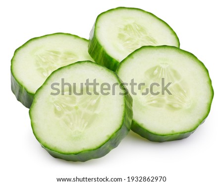 Isolated cucumber. Fresh organic cucumber isolated clipping path. Cucumber macro studio photo. High End Retouching