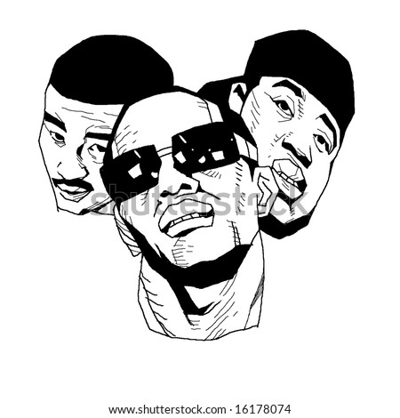 Rappers Stock Vector Illustration 16178074 : Shutterstock