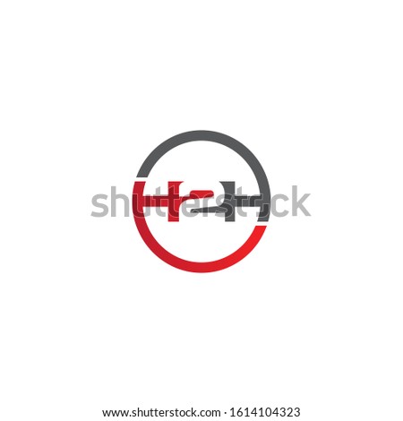 H2H logo design with circle