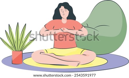 A Seated Person Takes A Deep Breath, Arms Positioned Over Their Chest, Embodying Calmness Or Mindfulness.