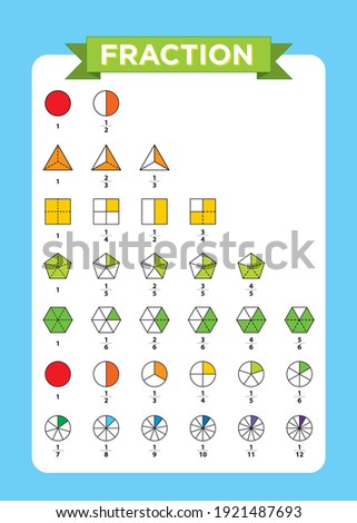 Multi color Mathematics Fraction and Shape Learning for Kids
