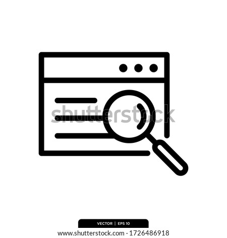 Searching Results Icon Vector Illustration Logo Template